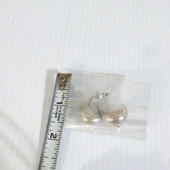 .925 TEARDROP Earrings Silver Tone w/ .925 Posts & Gift Pouch Stocking Stuffer - Picture 9 of 10